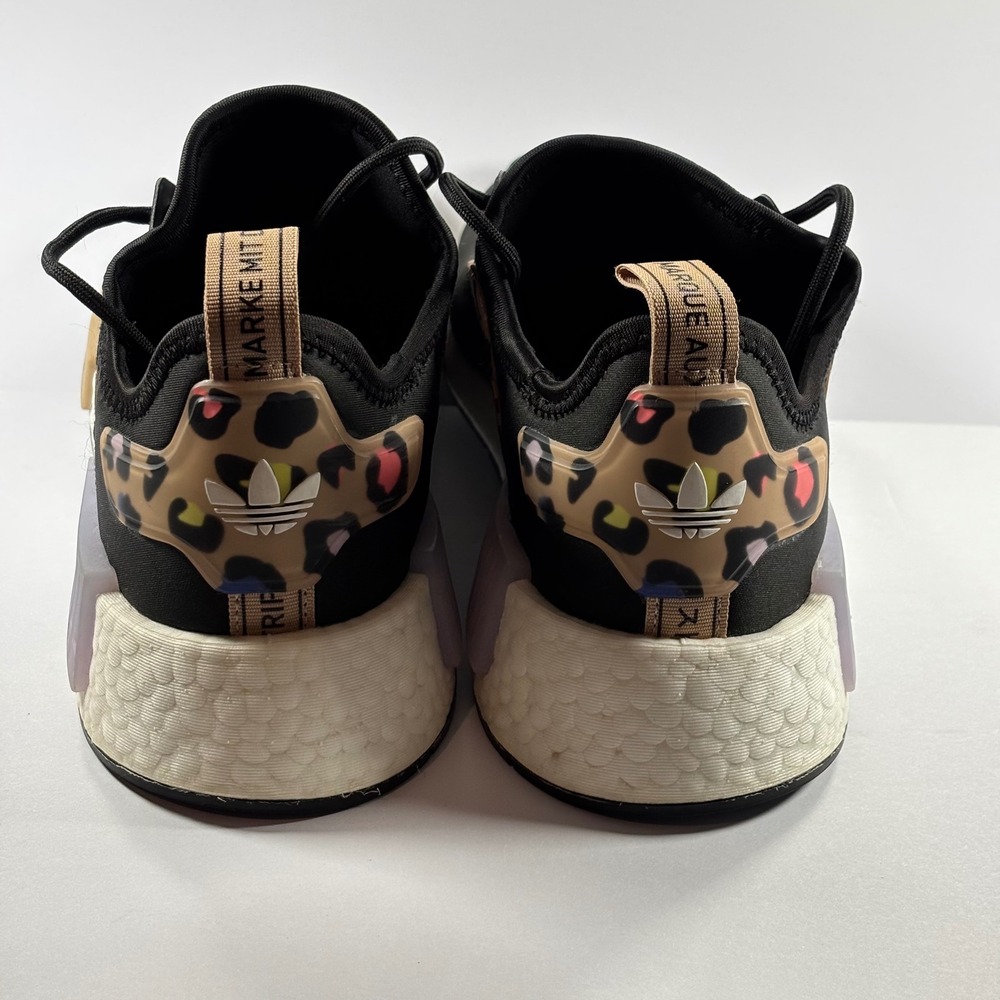 Adidas NMD R1 Women's Sneakers 9.5 Black Leopard Print Boost Casual Running - Picture 4 of 10